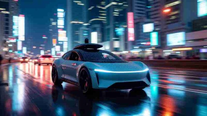 Update Brings Self-Driving Cars to Cyberpunk 2077, Concept art for illustrative purpose - Monok
